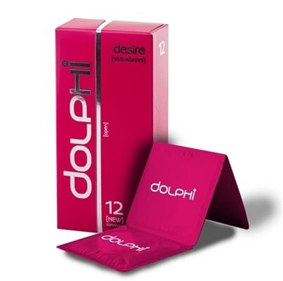 Презервативи Dolphi Lux Desire warm & cool подвійна дія для нього і для неї, 12 штук