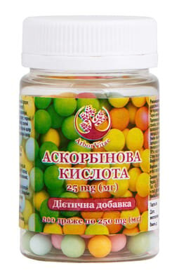 Аскорбінова кислота Arbor Vitae драже по 25 мг №200