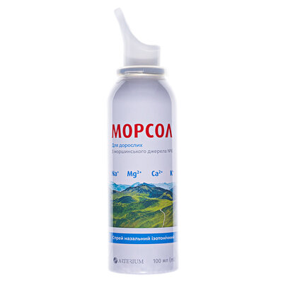 Морсол спрей назальний ізотон. по 100 мл у флак.