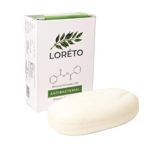 Мило тверде Loreto проти акне з бензоїл пероксидом 2,5%, 75 г