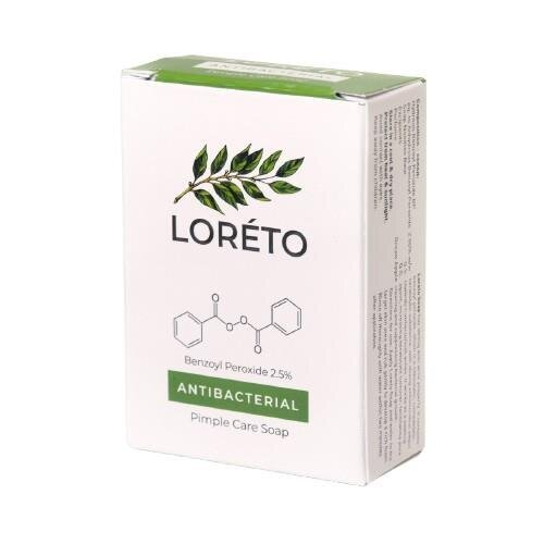 Мило тверде Loreto проти акне з бензоїл пероксидом 2,5%, 75 г