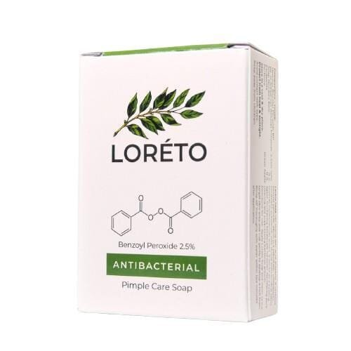 Мило тверде Loreto проти акне з бензоїл пероксидом 2,5%, 75 г