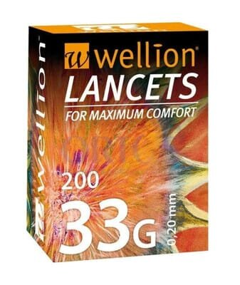 Ланцети Wellion 33G, 200 штук