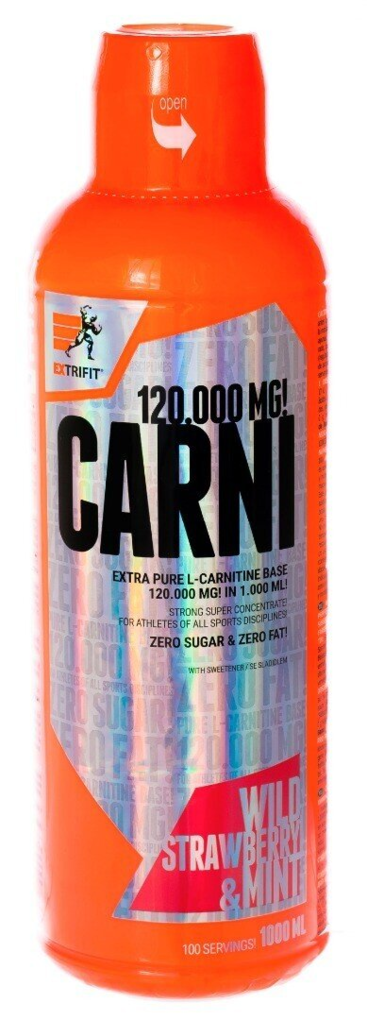 Карнітин Extrifit Carni 120.000 лісова суниця та м'ята, 1000 мл