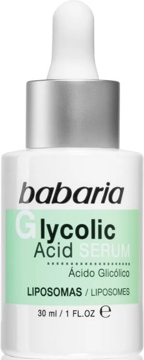 Сироватка для обличчя Babaria Glycolic Acid нічна з гліколевою кислотою для рівного тону шкіри, 30 мл
