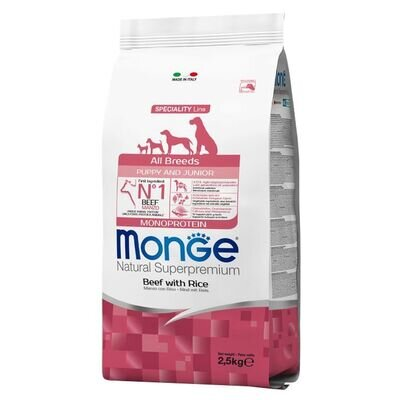 Корм сухий Monge Dog All Breeds Adult для собак усіх порід індичка + рис, 2,5 кг