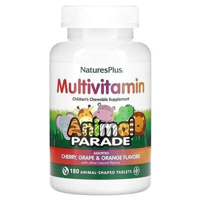 Мультивітаміни для дітей Nature's Plus Animal Parade Children's Multi-Vitamin, смак асорті, 180 таблеток