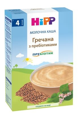Каша молочна HiPP з пребіотиками Гречана, з 4 місяців, 250 г
