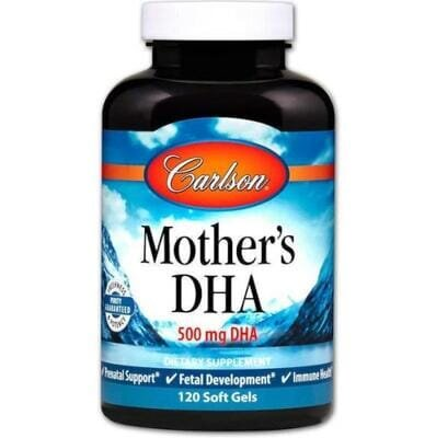 Жирні кислоти Carlson Labs Mother's DHA для вагітних і жінок, що годують 500 мг капсули №120