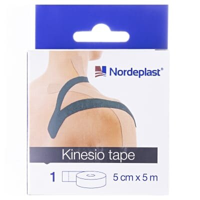 Кінезіо тейп Nordeplast 5 см х 5 м, чорний