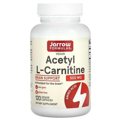 Ацетил L-Карнітин Jarrow Formulas Acetyl L-Carnitine 500 мг, 120 капсул