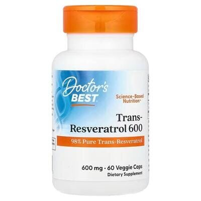 Транс-ресвератрол Doctor's Best Trans-Resveratrol 600 мг, 60 капсул