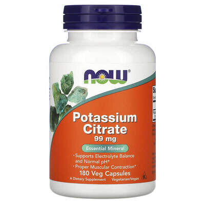 Калію цитрат NOW Potassium Citrate 99 мг вег. капсули №180