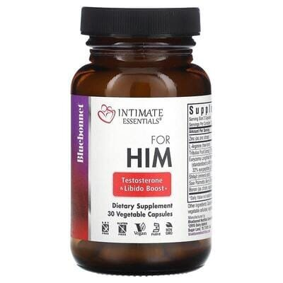 Комплекс для чоловіків Bluebonnet Nutrition Intimate Essentials for Him Testosterone Libido Boost, 30 рослинних капсул