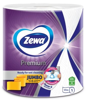 Рушники паперові Zewa Premium Jumbo 3 шари, 1 рулон