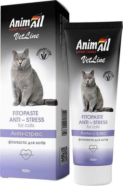 Фітопаста для котів AnimAll VetLine Анти-стрес, 100 г