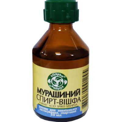 Мурашиний спирт-Вішфа розчин д/зовн. заст., спирт. по 50 мл у флак.