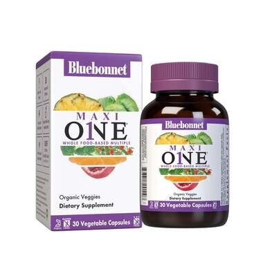 Мультивітаміни із залізом Bluebonnet Nutrition Maxi One із залізом, 30 вегетаріанських капсул