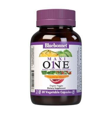 Мультивітаміни із залізом Bluebonnet Nutrition Maxi One із залізом, 30 вегетаріанських капсул