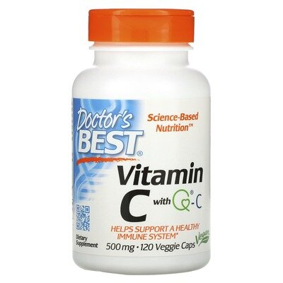 Вітамін С 500 мг Doctor's Best Vitamin C, 120 вегетаріанських капсул
