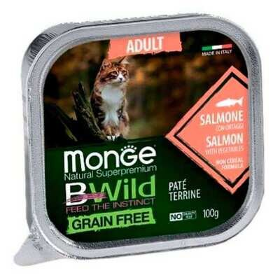 Паштет Monge BWild Grain Free Adult Cat для дорослих котів лосось, 100 г