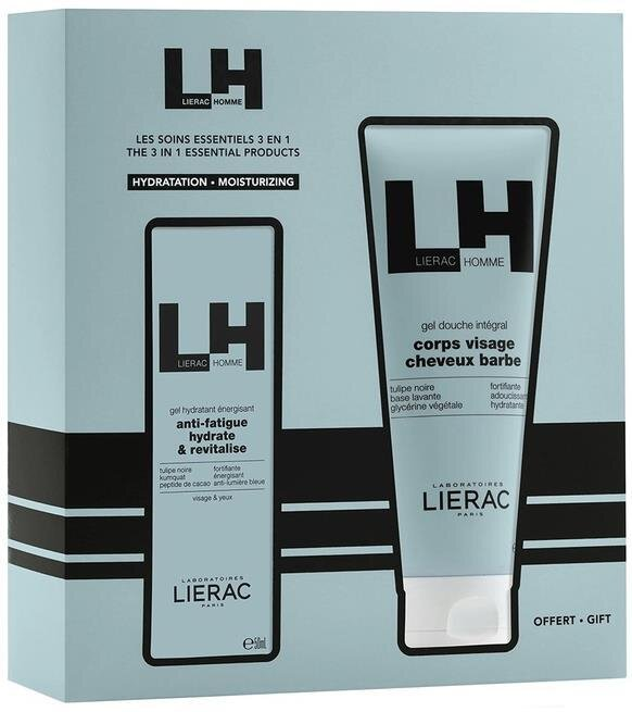 Набір Lierac Homme для чоловіків (Зволожуючий гель 50 мл + Гель для душу 200 мл)