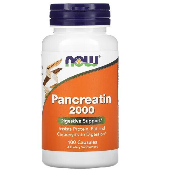 Панкреатин NOW Pancreatin 2000 капсули №100