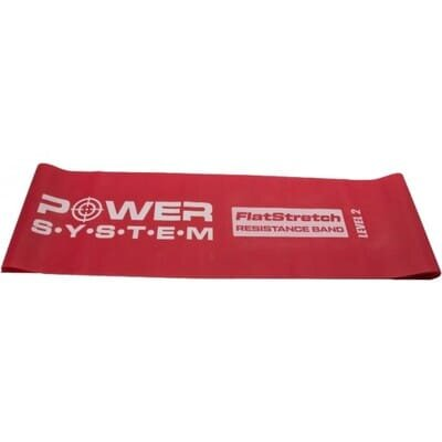 Еспандер стрічка Power System Flat Stretch Band Level 2, PS-4122, червоний