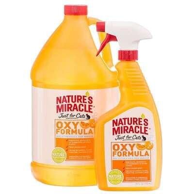 Спрей для видалення плям і запахів Nature's Miracle Set-In Stain Destroyer Oxy Formula Оранж-Оксі для котів, 709 мл