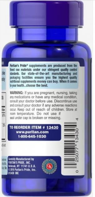 Біотин Супер Puritan's Pride Biotin Super 5000 мкг, 60 капсул