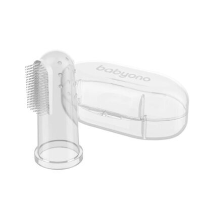 Зубна щітка BabyOno 723/01 з масажем для ясен прозора, 1 штука