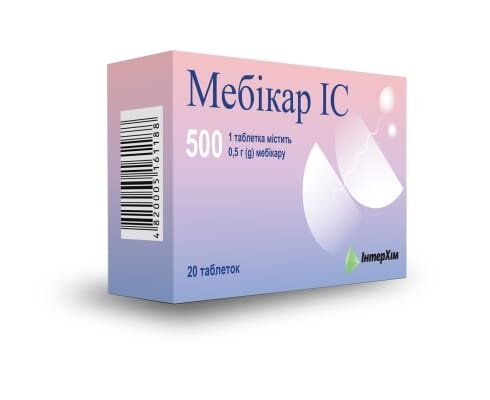 Мебікар IC таблетки по 0.5 г №20 (10х2)