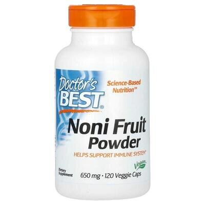 Ноні Doctor's Best Noni Fruit Powder, 120 рослинних капсул