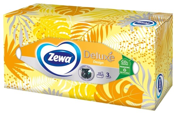 Серветки косметичні Zewa Deluxe Design 3 шари, 90 шт