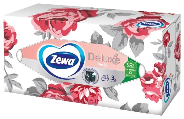 Серветки косметичні Zewa Deluxe Design 3 шари, 90 шт