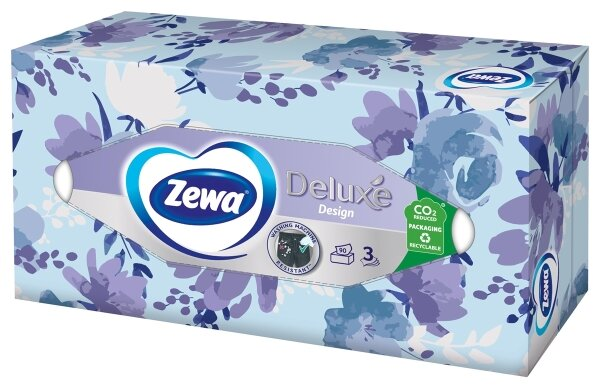 Серветки косметичні Zewa Deluxe Design 3 шари, 90 шт