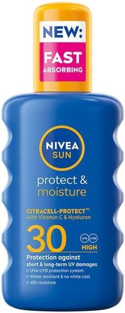 Спрей сонцезахисний Nivea Sun SPF30 Захистта зволоження (85402), 200 мл