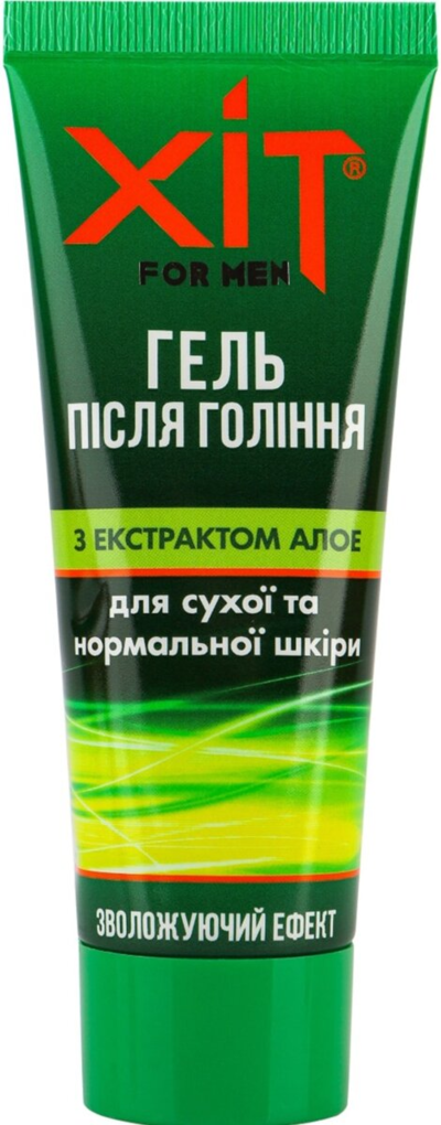 Гель після гоління Аромат Хіт for men для чоловіків з екстрактом алое для сухої та нормальної шкіри, 70 г
