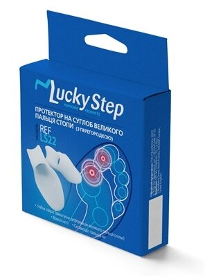 Протектор на кісточку Lucky Step LS22 на великий палець стопи, з перегородкою, розмір 2