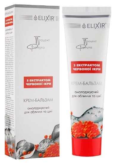 Крем-бальзам для обличчя та шиї Elixir Плацент Формула з екстрактом червоної ікри омолоджуючий, 100 мл