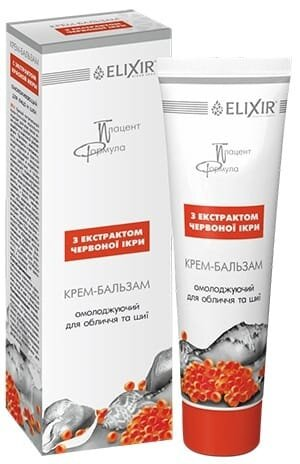 Крем-бальзам для обличчя та шиї Elixir Плацент Формула з екстрактом червоної ікри омолоджуючий, 100 мл