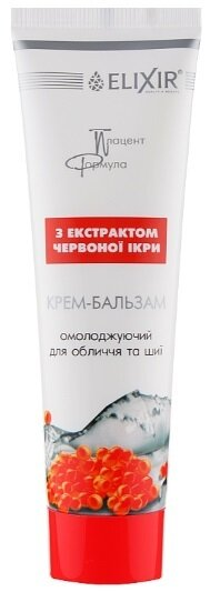 Крем-бальзам для обличчя та шиї Elixir Плацент Формула з екстрактом червоної ікри омолоджуючий, 100 мл