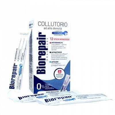 Ополіскувач для ротової порожнини BioRepair Plus Професійний захист і відновлення, 12 стіків х 12 мл