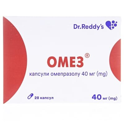 Омез капсули по 40 мг №28 (7х4)