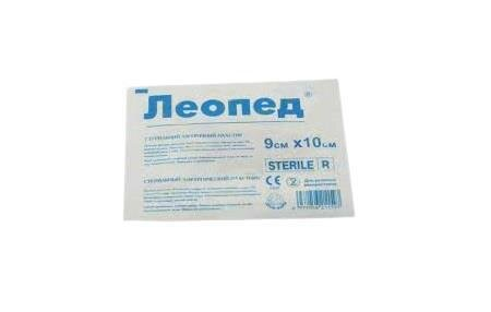 Пластир медичний Леопед 9 см х 10 см прозорий, 1 штука