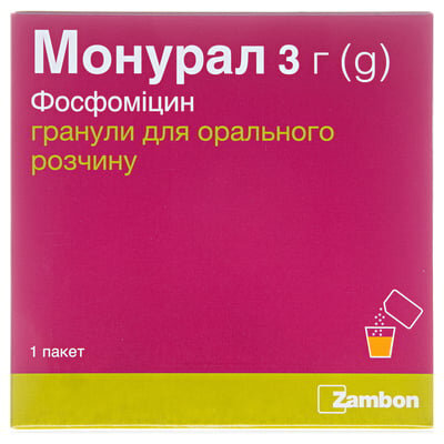 Монурал гранули д/ор. р-ну по 3 г №1 у пак.