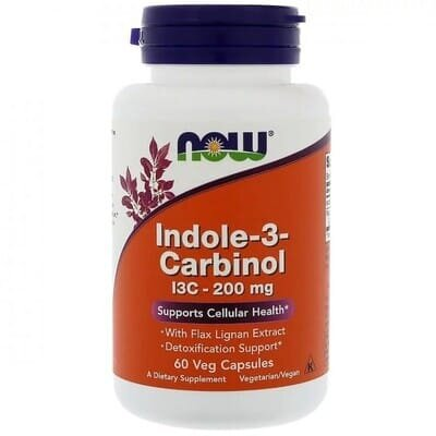 Індол-3-карбінол NOW Indole-3-Carbinol 200 мг вег. капсули №60