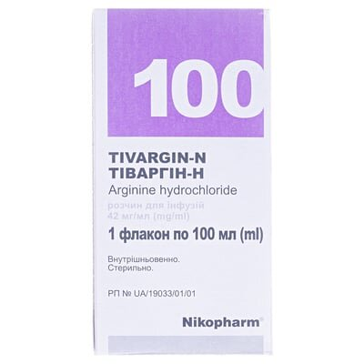 Тіваргін-Н розчин д/інф. 42 мг/мл по 100 мл у флак.