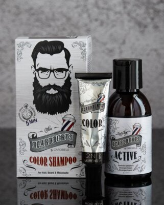 Набір для фарбування Beardburys 2N чорний для волосся, бороди і вусів, 30мл/45мл