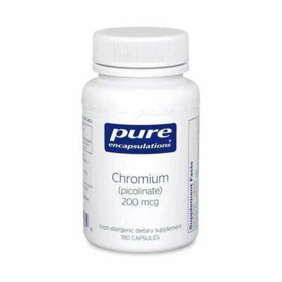 Хром (піколінат) Pure Encapsulations Chromium (picolinate) 200 мкг, 180 капсул